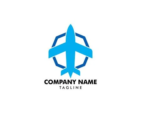 Airplane Logo Template Design Vector Stock Illustration