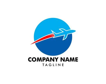Airplane Logo Template Design Vector Stock Illustration