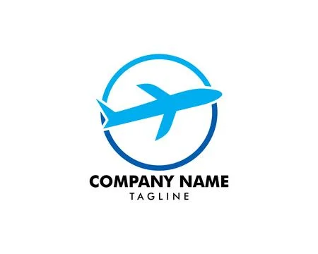 Airplane Logo Template Design Vector Stock Illustration