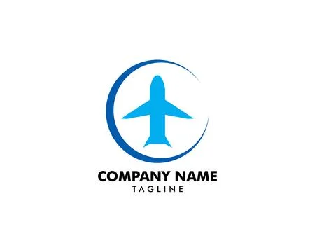 Airplane Logo Template Design Vector Stock Illustration