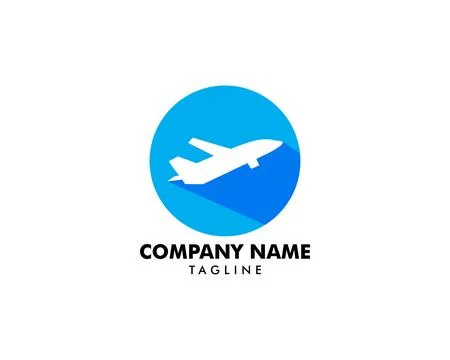 Airplane Logo Template Design Vector Stock Illustration
