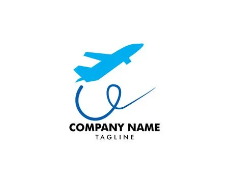 Airplane Logo Template Design Vector Stock Illustration