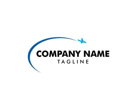 Airplane Logo Template Design Vector Stock Illustration