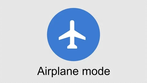 Airplane mode button. Stock Footage 231564857