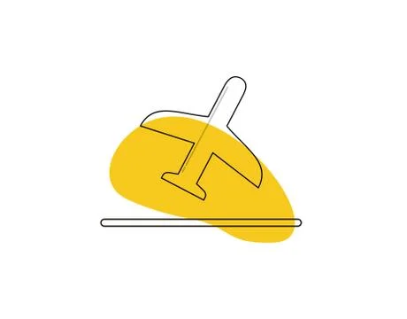 Airplane mode Flat Icon on white background in vector illustration Stock Illustration