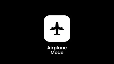 Airplane Mode Icon Stock Footage 334463117