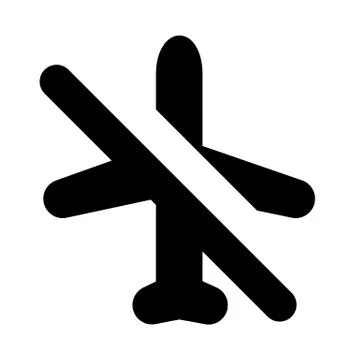 Airplane Mode Off Icon Stock Illustration