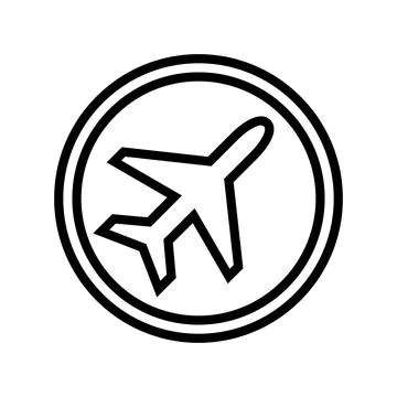 Airplane mode tech engagement line icon vector illustration Stock Illustration