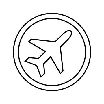 Airplane mode tech engagement line icon vector illustration Stock Illustration