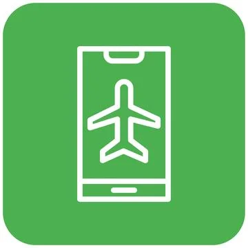 Airplane Mode Vector Icon Design Illustration Stock Illustration