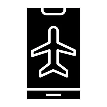 Airplane Mode Vector Icon Design Illustration Stock Illustration