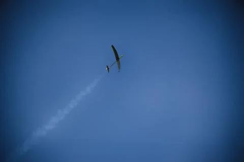 Airplane model start Stock Photos