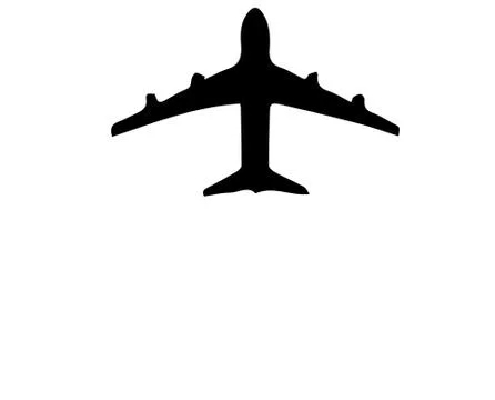 Airplane model vector on a white background Stock Illustration
