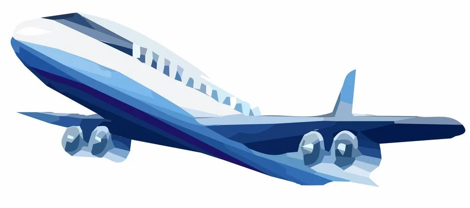 Airplane model vector on a white background Stock Illustration