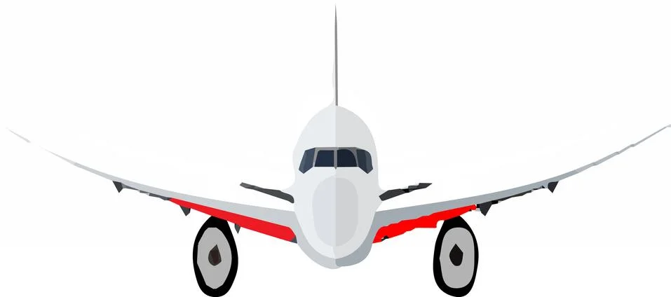 Airplane model vector on a white background Stock Illustration