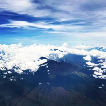 Airplane Mountain View Stock Photos