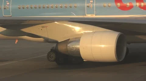 Airplane Moving On Tarmac - Full HD Stock Footage