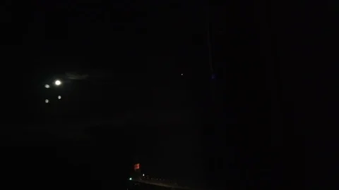 Airplane night Stock Footage 108991483