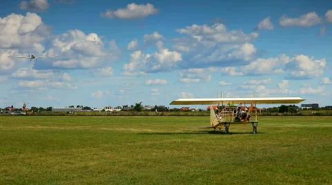 Airplane old and new 3 Stock Footage