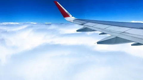 Airplane over clouds Cinemagraph, 4K Stock Footage 93236553