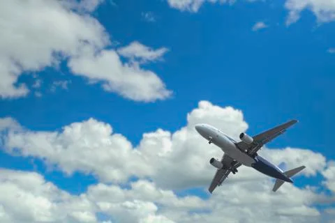 Airplane over the clouds 写真素材