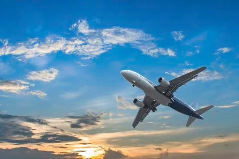 Airplane over the clouds 写真素材