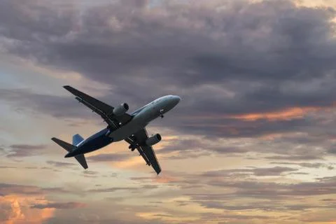 Airplane over the clouds Fotos de archivo