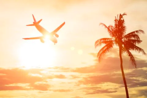 Airplane over the clouds, 库存照片