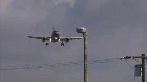 Airplane overhead 2 Stock Footage 414136
