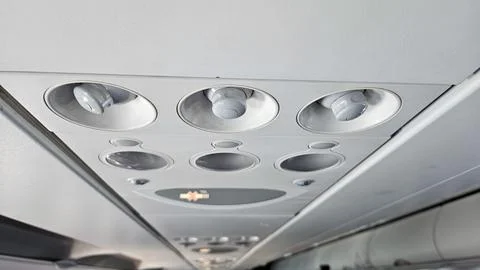 Airplane passenger control panel Stock Photos