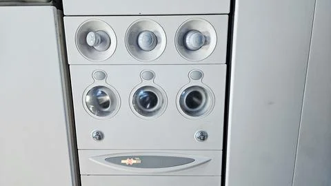 Airplane passenger control panel Stock Photos