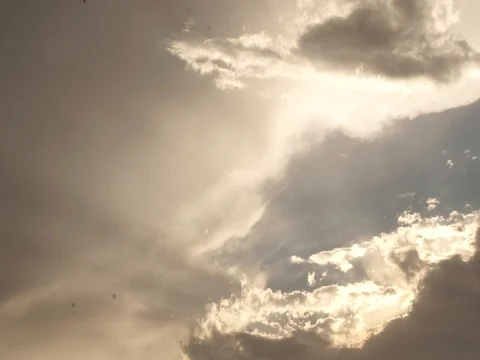 Airplane Passing Far Up In Cloudy Sunset Sky Arizona MAH03332 3 Stock Footage 92192063