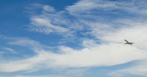 Airplane Passing Stock Footage 98668884