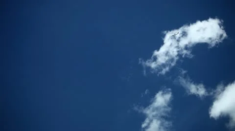 Airplane passing through the clouds Stock Footage 11112012