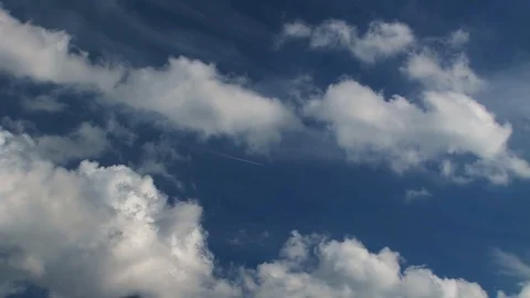 Airplane passing through the clouds Stock Footage 106522404