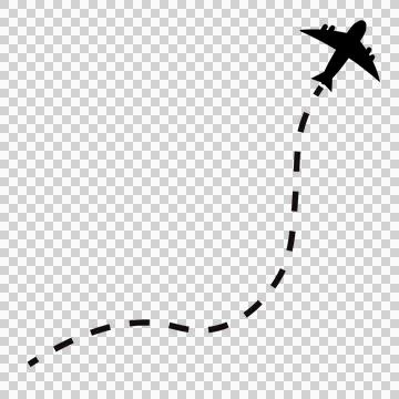 Airplane path Stock Illustration