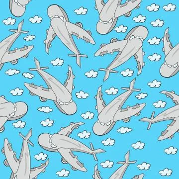 Airplane pattern Stock Illustration