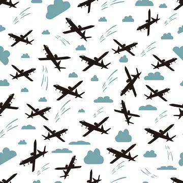 Airplane pattern Stock Illustration