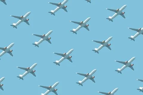 Airplane pattern Stockfoto's