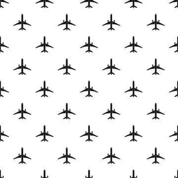 Airplane pattern, simple style Stock Illustration