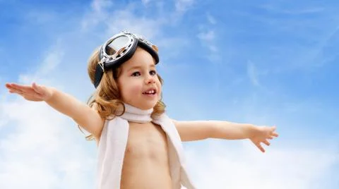 Airplane pilot Stock Photos