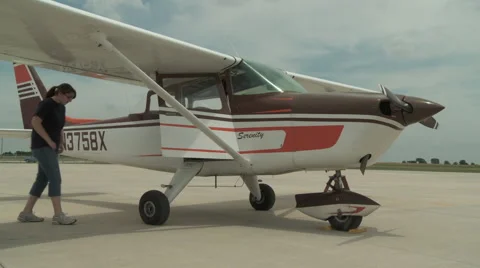 Airplane Pilots Enter Stock Footage 46483842