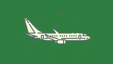 Airplane on plane design motion scene movement gesture layers depth Vídeo Stock 335696439