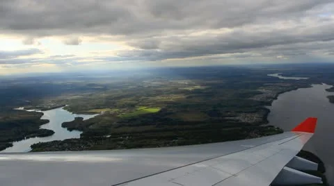 Airplane point of view real time. Stock Footage 12619231