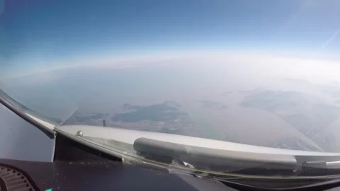 Airplane pov during flight Stock Footage 248035085