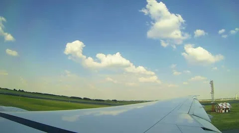 Airplane preparing for takeoff Stock Footage 22228561