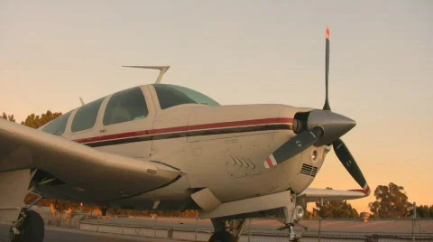 AIRPLANE PROP SPIN UP LEFT-EYE Stock Footage 286030