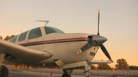 AIRPLANE PROP SPIN UP RIGHT-EYE Stock Footage 286035