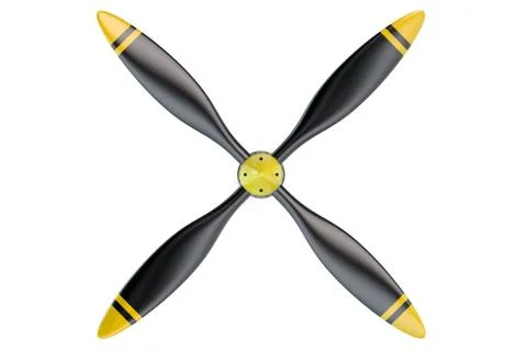 Airplane propeller with 4 blades Stockillustratie