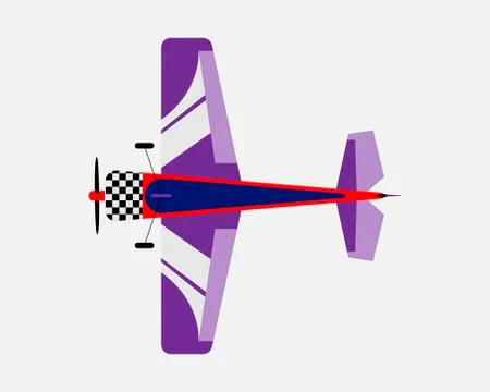Airplane with a propeller. Bottom view. Vector illustration. Stock Illustration